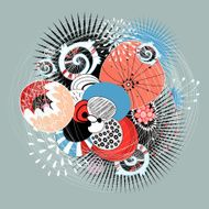 Graphical abstract seamless floral pattern of different N67