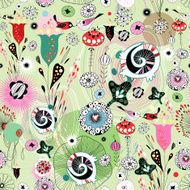 Graphical abstract seamless floral pattern of different N69