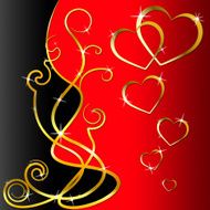 Hearts Pattern Shows Valentine Day And Background