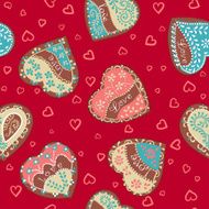 Vector Pattern hearts for St Valentine&#039;s Day
