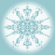 Vector Christmas Card Lace SnowFlake N8