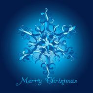 Vector Christmas Card Lace SnowFlake N10