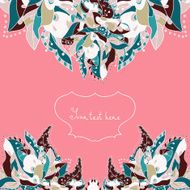 Greeting floral card for life events