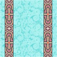 lace border stripe in ornate floral background N21