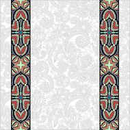 lace border stripe in ornate floral background N23