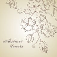 Abstract background with flowers in vintage style N20