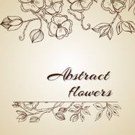 Abstract background with flowers in vintage style N22