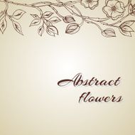 Abstract background with flowers in vintage style N23