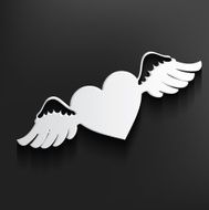 Heart symbol on background clean vector