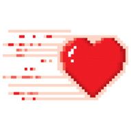 vector pixel heart