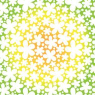 White floral seamless pattern on colorful background