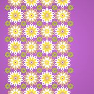 Gentle floral seamless border on violet background