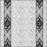 grey lace border stripe in ornate floral background black and