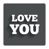 Love you sign icon Valentines day symbol N2