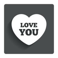Heart sign icon Love you symbol N3