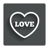Heart sign icon Love symbol N9