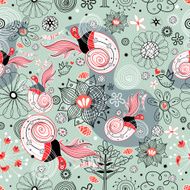 Graphical abstract seamless floral pattern of different N79