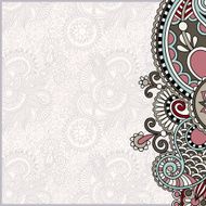 ornate floral card announcement N5