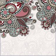 ornate floral card announcement N10