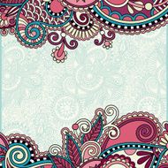 ornate floral card announcement N13