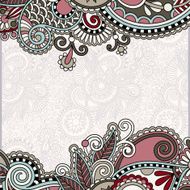 ornate floral card announcement N15