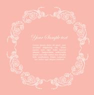 Ornamental frame with roses N7