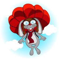 rabbit parachutist