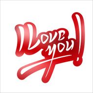 I Love You Hand Lettering Text on Shine Backdrop