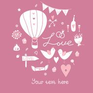 Vector vintage wedding background