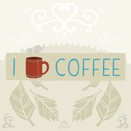 I love coffee greeting card banner