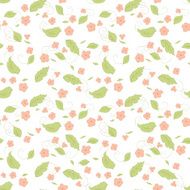 Beautiful seamless floral background with flowers and leaves N2