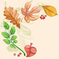 Autumn leaves Abstract vector background