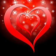 Background Heart Represents Valentine&#039;s Day And Affection