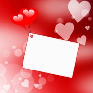 Tag Heart Represents Valentine&#039;s Day And Affection