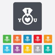 I Love you sign icon Valentines day symbol N5