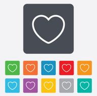 Heart sign icon Love symbol N12