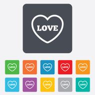 Heart sign icon Love symbol N13