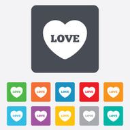 Heart sign icon Love symbol N14