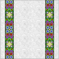 lace border stripe in ornate floral background vector illustrat N20
