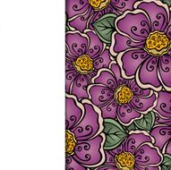 Colored Floral Background Hand Drawn Texture with Flowers N32