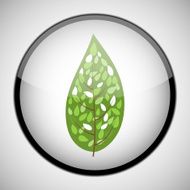 Tree in circle frame Icon concept