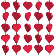 Three-dimensional hearts seamless valentine's day batskground