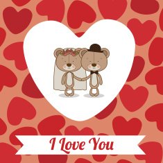 Love design over hearts pattern background vector illustration N2