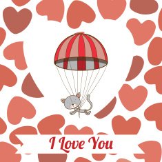Love design over hearts pattern background vector illustration N3