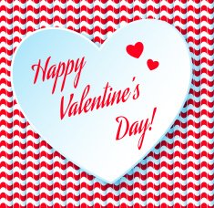 Valentine's day abstract background with cut paper heart Vector