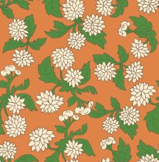 Seamless vintage texture with chrysanthemums N2