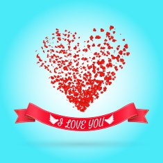 Happy Valentine's day greeting or invitation card with heart