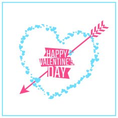 Happy Valentine's day greeting or invitation card with heart N2