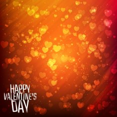 Happy Valentine's day background with shining heart of particles N2