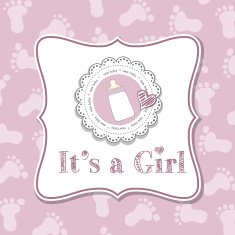 Baby girl invitation for baby shower N9